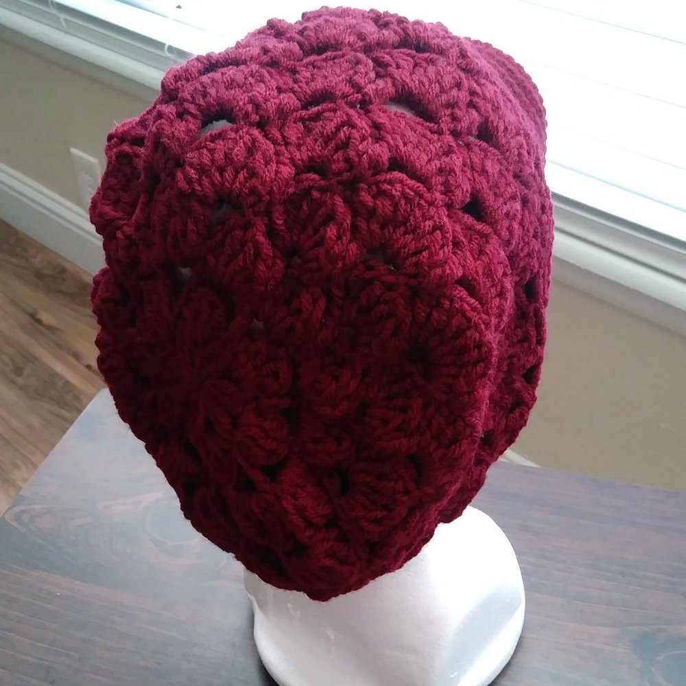 Handmade Worsted Caps Color Red - Picture 4 of 9